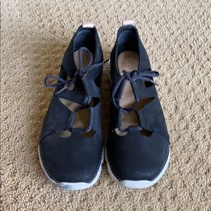 Clarks Trigenic Casual Tie Shoes Black sz 8.5